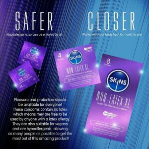 SKINS - LATEX-FREE CONDOMS XL PACK OF 4