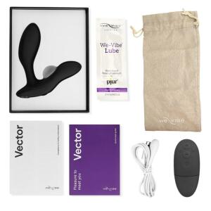 WE-VIBE - VECTOR+ BLACK PROSTATE MASSAGER REMOTE CONTROL