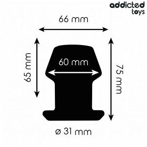 ADDICTED TOYS - EXTREME HOLLOW ANAL PLUG SILICONE SIZE S 7.5 CM