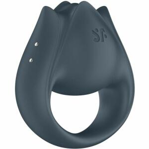 SATISFYER - PERFECT PAIR 2 MULTIVIBRATOR 2 IN 1 PENIS RING AND FINGER STIMULATOR GREY