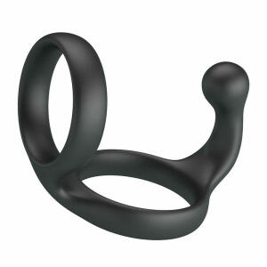 CRAZY BULL - FLORIAN DOUBLE COCK AND BALL RING BLACK