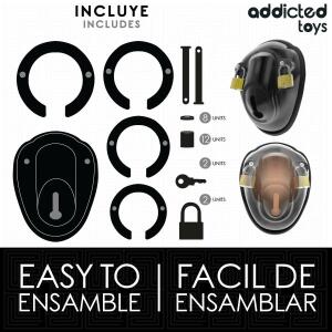 ADDICTED TOYS LOCKED - KEYLESS RESTRAINT PENIS CAGE 11.5 CM