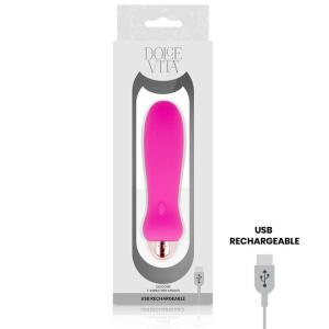 DOLCE VITA - RECHARGEABLE VIBRATOR FIVE PINK 7 SPEEDS