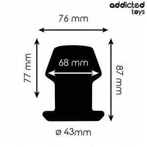 ADDICTED TOYS - EXTREME HOLLOW ANAL PLUG SILICONE SIZE M 8.7 CM