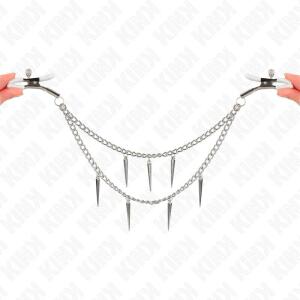 KINK - NIPPLE CLAMPS WITH SPIKES CHAINS 30 CM