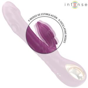 INTENSE - HALLE MULTIFUNCTION VIBRATOR WITH DOLPHIN STIMULATING TONGUE PURPLE