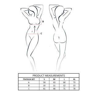 PASSION - TIVOLEA BRA + THONG SET VIOLET L/XL