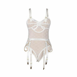 SUBBLIME - 954291 BODY WITH CHAINS + GARTER BELT WHITE L/XL