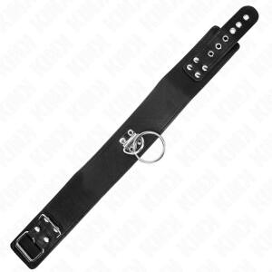 KINK - STUDDED LEASH 116 CM COLLAR WITH LEATHERETTE STRAP 50 X 5 CM