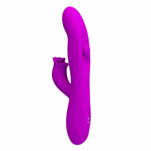 PRETTY LOVE - YALANDA RABBIT OSCILLATING VIBRATOR WITH LED DISPLAY PURPLE