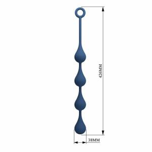 MR PLAY - BLUE SILICONE ANAL BEADS SIZE L 42.6 CM