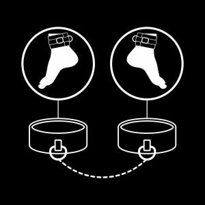 FETISH SUBMISSIVE - VEGAN LEATHER ANKLE CUFFS WITH NOPRENE LINING