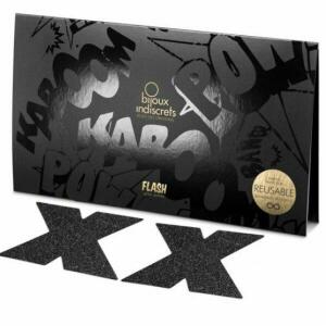 BIJOUX INDISCRETS - FLASH CROSS BLACK NIPPLE CAPS