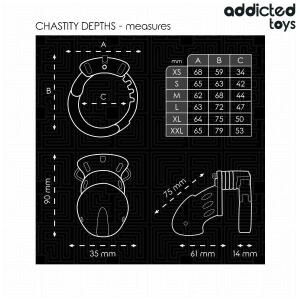 ADDICTED TOYS LOCKED - CHASTITY DEPTHS PENIS CAGE 7.5 CM