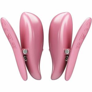 PRETTY LOVE - CAILEY NIPPLE CLAMPS 10 VIBRATIONS REMOTE CONTROL PINK