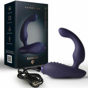 ROCKS-OFF - NOVA SOVEREIGN RECHARGEABLE PROSTATE & PERINEUM MASSAGER 16 FUNCTION BLUE