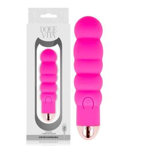 DOLCE VITA - RECHARGEABLE VIBRATOR SIX PINK 7 SPEEDS