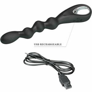 PRETTY LOVE - FEDERER ANAL VIBRATOR 12 VIBRATIONS BLACK
