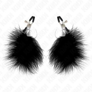 KINK - FEATHER NIPPLE CLAMP BLACK 7 CM