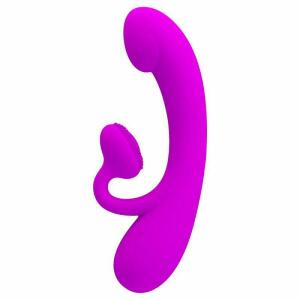 PRETTY LOVE - SINCERE SILICONE CLITORAL VIBRATOR AND SUCKER PURPLE