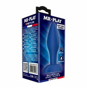 MR PLAY - TAPERED SILICONE ANAL PLUG BLUE S