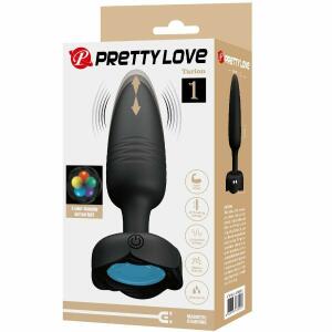 PRETTY LOVE - TARION ANAL PLUG WITH  LED LIGHT BLACK 12.5 CM
