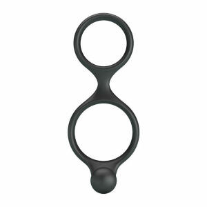 CRAZY BULL - FLORIAN DOUBLE COCK AND BALL RING BLACK