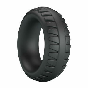 CRAZY BULL - MERRITT TEXTURED SILICONE COCK RING BLACK