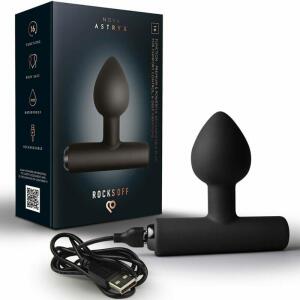 ROCKS-OFF - NOVA ASTRYX RECHARGEABLE PREMIUM & POWERFUL ANAL PLUG 16 FUNCTION BLACK