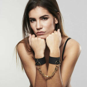 BIJOUX INDISCRETS - MAZE WIDE CUFFS BLACK
