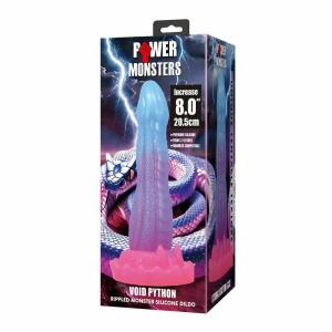 POWER MONSTERS - VOID PYTHON FANTASY DILDO WITH SUCTION CUP 20.5 CM Ø 5.2 CM BLUE, PURPLE & PINK