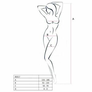 PASSION - WOMAN BS017 BODYSTOCKING BLACK ONE SIZE