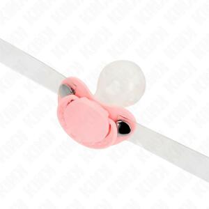 KINK - PINK PACIFIER SHAPED GAG 5.5 x 4 CM ADJUSTABLE 43-60 CM
