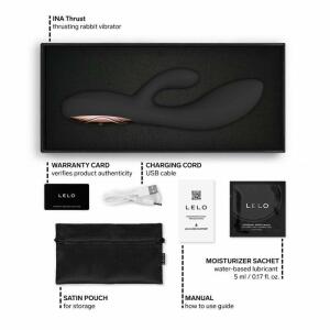 LELO - INA THRUST RABBIT THRUSTING VIBRATOR BLACK