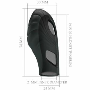 PRETTY LOVE - LICH SILICONE FINGER VIBRATOR BLACK