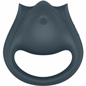 SATISFYER - PERFECT PAIR 2 MULTIVIBRATOR 2 IN 1 PENIS RING AND FINGER STIMULATOR GREY