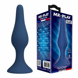 MR PLAY - TAPERED SILICONE ANAL PLUG BLUE XL