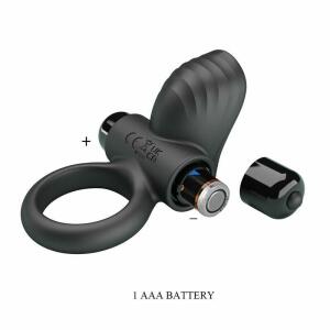 PRETTY LOVE - ADRIEN VIBRATING PENIS RING 10 FUNCTIONS BLACK