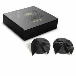 BIJOUX INDISCRETS - BURLESQUE SHINY NIPPLE COVERS WITH BOW