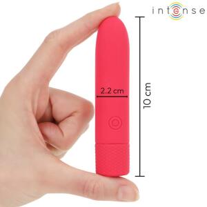 INTENSE - SYMONE USB RECHARGEABLE VIBRATING BULLET 8 VIBRATIONS RED 10 X 2.2 CM