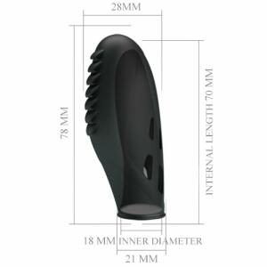 PRETTY LOVE - GILO SILICONE FINGER VIBRATOR BLACK