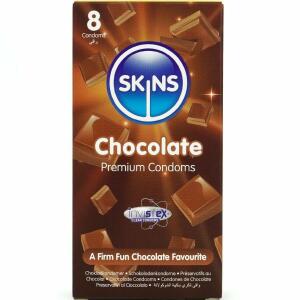 SKINS - CHOCOLATE PREMIUM CONDOMS PACK 8