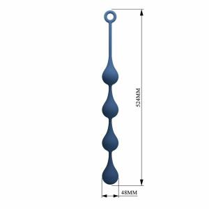 MR PLAY - BLUE SILICONE ANAL BEADS SIZE XL 52.5 CM