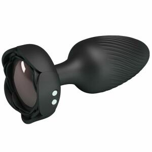 PRETTY LOVE - OSBORN ANAL PLUG WITH  LED LIGHT BLACK 9.8 CM