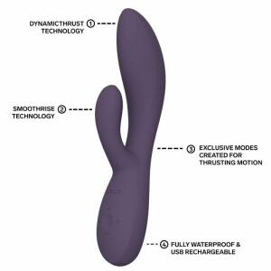 LELO - INA THRUST RABBIT THRUSTING VIBRATOR PURPLE