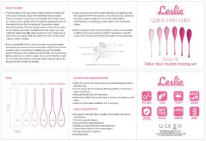 LESLIE - KEGEL FIT PELVIC MUSCLE TRAINING SET 6 WEIGHTS