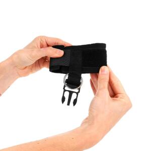 KINK - NEOPRENE HOOK&LOOP FASTENER WRIST RESTRAINTS BLACK ADJUSTABLE 22-34 CM