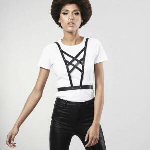 BIJOUX INDISCRETS - MAZE CROSSOVER HARNESS WITH BLACK NECKLINE