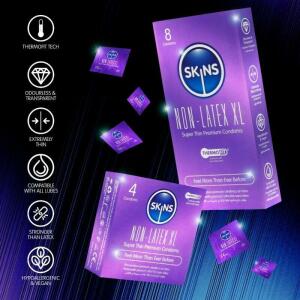 SKINS - LATEX-FREE CONDOMS XL PACK OF 4