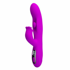 PRETTY LOVE - YALANDA RABBIT OSCILLATING VIBRATOR WITH LED DISPLAY PURPLE